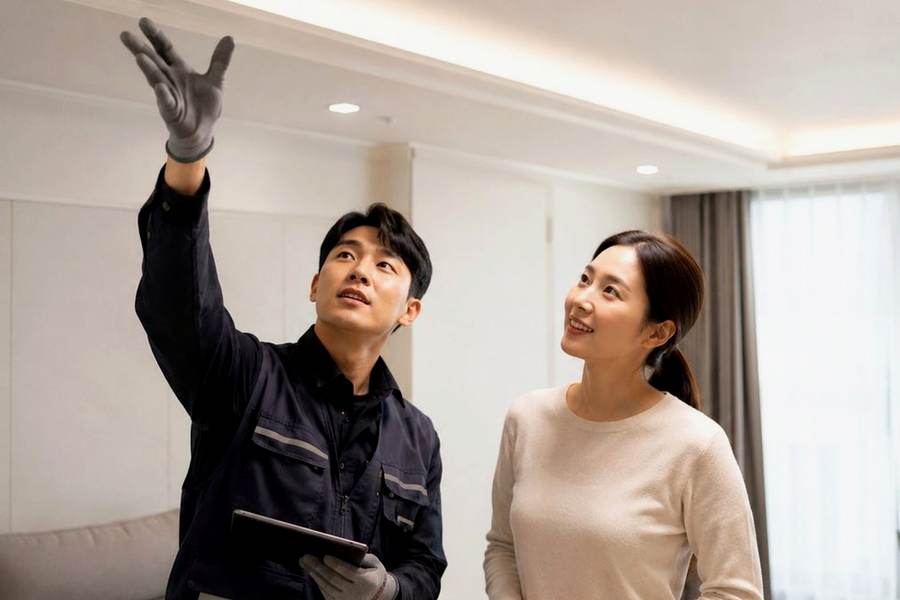 군포시 전등설치 금정동 상가조명상담 진행 과정
